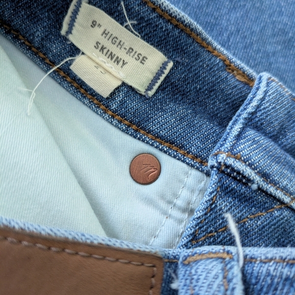 Madewell 9 Inch High Rise Denim Skinny Jeans 23 - Picture 10 of 13